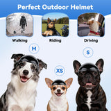 LESYPET Dog Helmet for Large Dogs, Dog Motorcycle Helmet with Ear Hole Design, Adjustable Dogs Hat for Outdoor Riding, Large