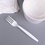 Karat U3530W 7" Poly-Wrapped Heavy-Weight Disposable Fork, White (Pack of 1000)