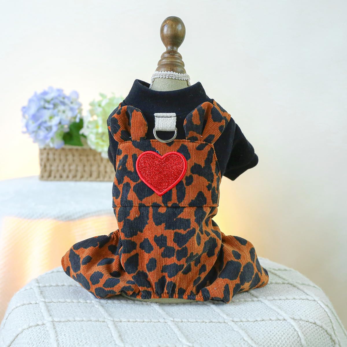 Dog Clothes Jumpsuit Stylish Winter Plaid Pet Shirts for Small Dogs Cute Floral Puppy Bib Overalls Classic Outfit Chihuahua Yorkies Boy Girl One Piece Birthday Holiday Apparel