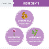Milk Thistle for Dogs Liver Support - 2 oz Liquid Milk Thistle Supplement for Kidney and Liver Support - with Wild Alaskan Salmon Oil and Moringa Oil - Made in USA