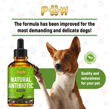 Dog Antibiotics for Infections, Cough, & Teeth Moments | Natural Antibiotics for Dogs with UTIs | Dog Allergy Relief & Canine Breath Treatment in 1 Bottle | Organic | 2 Oz