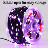 WATERGLIDE Extra Long 328 FT Halloween Lights, 1000 LED Outdoor Fairy String Lights, Green PVC Copper Wire Christmas Lights, Plug in 8 Modes & Waterproof for Tree Party Home Yard Decor, Purple