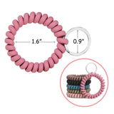LGEGE 6PCS Stretchable Wristband Wristlet Keychain Wrist Key Chain Wristlet,Spring Flexible Spiral Wrist Coil Wrist Key Holder Key Ring for Sauna Gym Pool ID Badge and Outdoor Sports