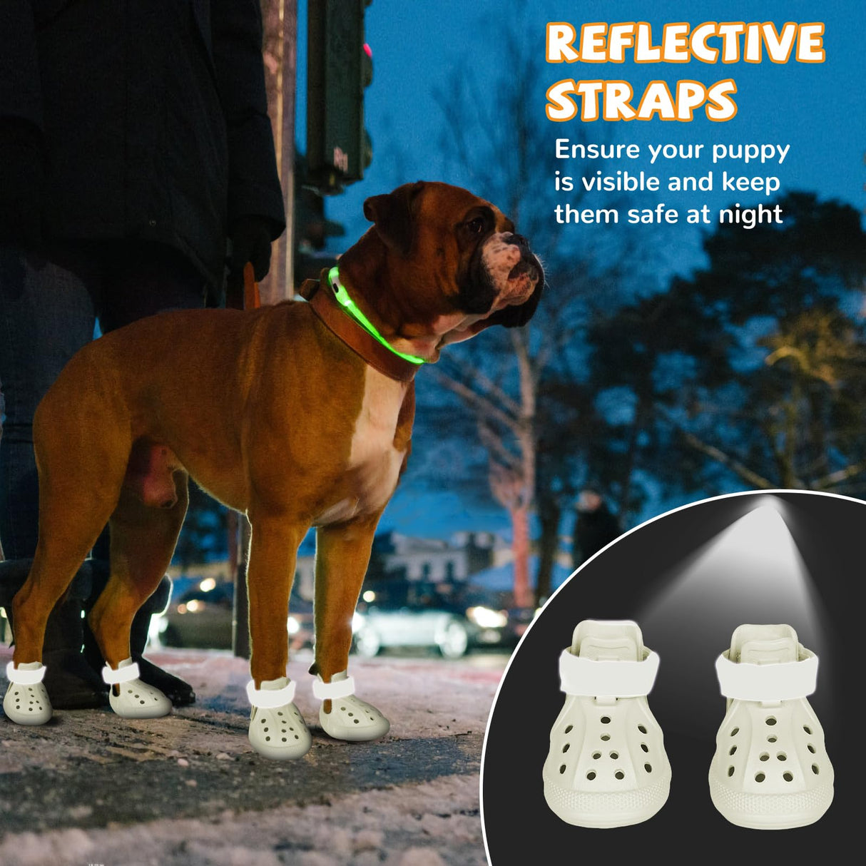Dog Shoes for Medium Large Size, Breathable Dog Shoe for Hot Pavement, Dog Booties and Paw Protectors, Non-Slip Waterproof Dog Sandals Boots with Reflective for Rain, Summer, Hiking, Snow (Size 9)