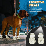 Dog Shoes for Medium Large Size, Breathable Dog Shoe for Hot Pavement, Dog Booties and Paw Protectors, Non-Slip Waterproof Dog Sandals Boots with Reflective for Rain, Summer, Hiking, Snow (Size 9)