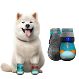 Breathable Shiny Boots for Dog Cats Night Walking Light Up Shoes for Dogs Cats Motion-Activated Visibility Pet Shoe (2 Pcs Shoes, 4)