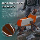 AOFITEE Dog Coat, Dog Winter Jacket, Reflective Dogs Jacket with Harness Built in and Fleece Lined, Waterproof Pet Winter Jacket Puffer Jacket for Small Medium Large Dogs, Orange XL