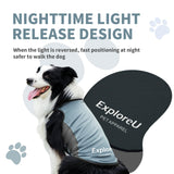 ExploreU Dog Shirt, Cooling Vest Lightweight Breathable, Dog T-Shirts All-Season Sun Protection Quick Dry Soft Stretchy Reflective Tank Top - Small Medium Large Dogs (Misty Glade+Water Drop, Medium)
