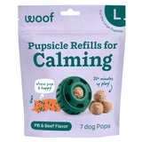 WOOF Pupsicle Refill Pops for Calming - Long-Lasting Refills for The Pupsicle Toy to Promote Calm - Calming Dog Treats - Magnesium for Dogs- Large Pops - 7 Count