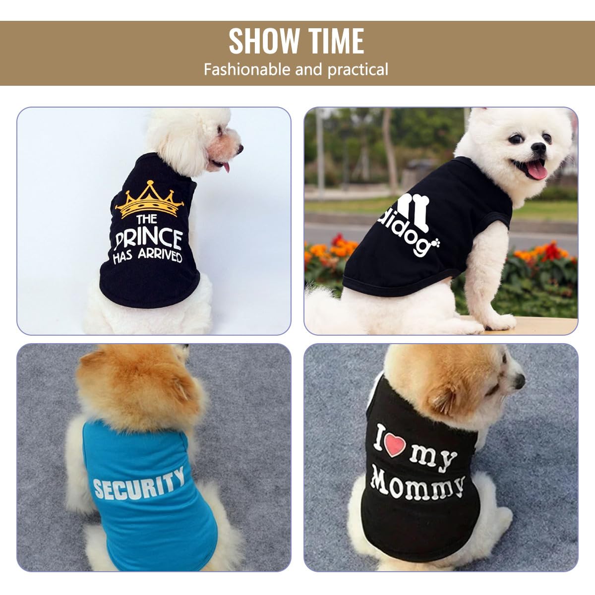 Mynvzrk Custom Dog Shirt with Photo Name Logo Personalized Summer Breathable Cloth for Small Medium Large Pet Dogs Puppy Cats, 5XL