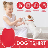 ZhuPolly Dog Shirts for Large Dogs Boy Girl 2 Pack Stretchy Lightweight Spring Calm Puppy Clothes Breathable Tshirts for Medium Dogs Red and Blue Size 3XL for Christmas