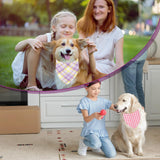 JarThenaAMCS 60Pcs Easter Spring Dog Bandana Pastel Plaid Triangle Pet Scarf Adjustable Puppy Neckerchief Colorful Dog Bib for Summer Medium Large Cat Costume Accessories