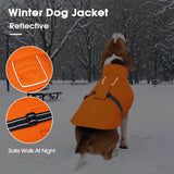 IECOii Dog Winter Jacket Reflective Winter Coats with Harness Hole Adjustable Windproof Jackets Warm Pet Snow Vest for Dachshund Waterproof Cold Weather Coat for Outdoor, Pink, Size M