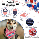 Personalized 4th of July Dog Bandana Embroidered Name Custom Neckwear Dog Scarf for Small Medium Large Dogs Cats Pets Birthday Gift