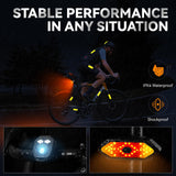 Bike Tail Light with Turn Signals USB Rechargeable Bike Turn Signals 120 Lumens Ultra Bright LED Turn Signals for Bicycle 5 Mode with 10PCS Safety Reflective Tape for Cycling Electronics