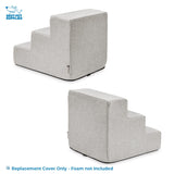 Best Pet Supplies Foam Pet Steps Cover for Small Dogs and Cats, Portable Ramp Stairs for Couch, Sofa, and High Bed Climbing (Cover Only) - Sand, 3-Step (H: 13.5") (Cover Only)