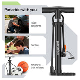Bike Pump Floor, Advanced Bike Tire Inflator, Bicycle Hand Air Pump with Dual Presta and Schrader Valves, Handheld Pump, Suitable for Road and Mountain Bikes, Baby Stroller, Balls (Portable)