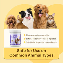 Load image into Gallery viewer, HICC PET Ear Cleaner Wipes for Dogs &amp; Cats, Vet-Recommended Dog Ear Infection Treatment to Relief Itching &amp; Inflammation, Remove Wax, Dirt &amp; Stop Smelly, Cleaning Deodorizing Wipes 50ct(Unscented)
