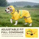 BEAUTYZOO Dog Raincoat for Small Medium Dogs Puppy,Waterproof Dog Rain Jacket with Harness Built-in & Detachable Hood, Zip Up Pet Rain Coat,Reflective Windproof Full Body Coverage Poncho for Rain Snow