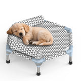 Orthopedic Dog Bed for Small Dogs - Removable Bolsters & cleanable Cover,Elevated Outdoor Dog Bed,Raised Dogs Bed,Easy to Assemble,Up to 75 lbs,Small