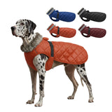 LUVMOJO XXXXL Dog Winter Coat for Giant Breeds, Heavy-Duty Warm Fleece Jacket for Extra Large Dogs, Waterproof Reflective Pet Clothing with Elastic Chest Band, Outdoor Cold Weather Outfits & Overalls