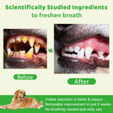 Dog Dental Powder, Dog Teeth Cleaning Powder Dog Breath Freshener with Natural Herbal Blend + Probiotics, Dogs Bad Breath Plaque Off Tartar Remover for Teeth Pet Tooth Cleaning, Mint, 60-Day Supply