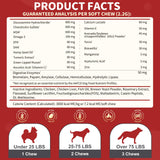NATURE TARGET Glucosamine for Dogs, Joint Supplement with Chondroitin, MSM, Omega-3, Hemp for Pain Relief, Hip & Joint Chews for Dogs with Calcium for Bone Health, 120 Soft Chews