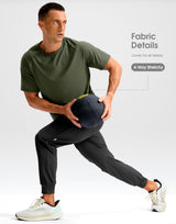 Soothfeel Mens Workout Shirts Quick Dry Athletic Running T-Shirts Short Sleeve Cooling Moisture Wicking Gym Active Tee Tops Olive L