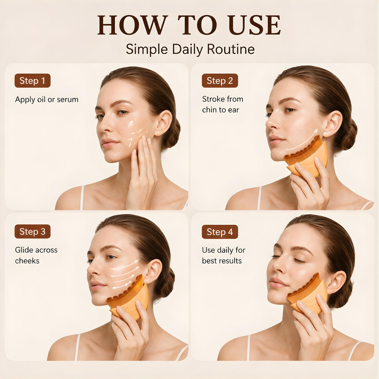 Lymphatic Contour Face Brush with Soft Synthetic Bristles, Lymphatic Drainage Massager, Travel Makeup Brush with Case, Gua Sha Facial Tools Inspired Beauty Accessory