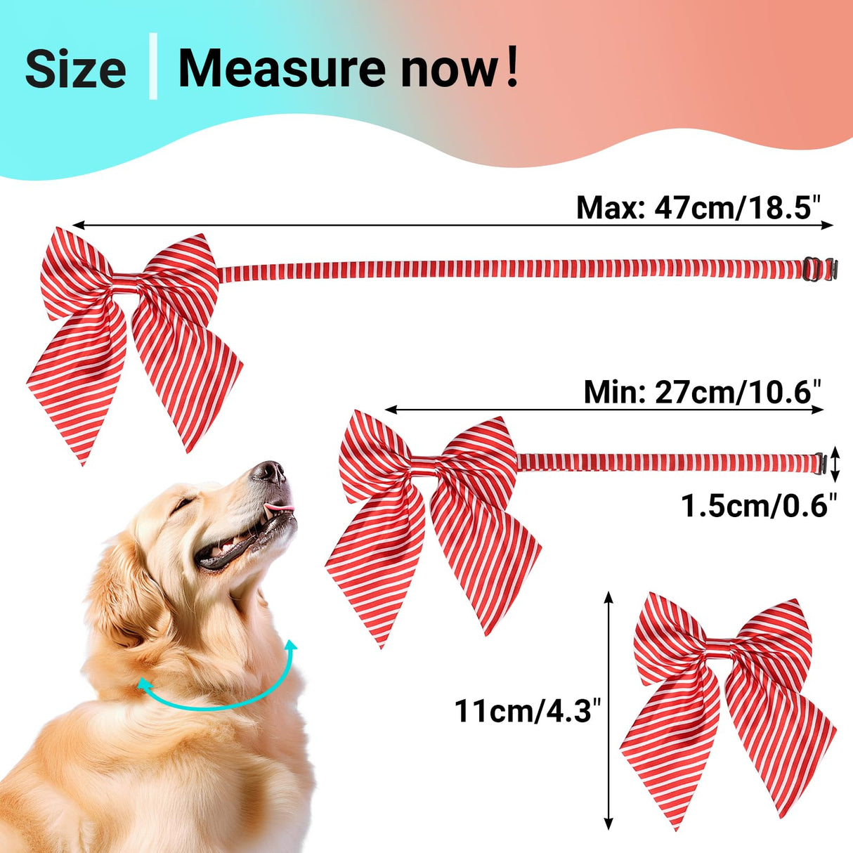 Segarty Dog Neck Christmas Bow Ties 30PCS Assorted Pattern Adjustable Pet Collar Bowtie for Medium Large Dog Bowknot Costumes Grooming Accessories Photography New Year Festival Party Pet Style Gift