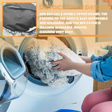 SUOXU Hooded with Supports Dog Bed,Deluxe Plush Dog Cave Bed for Medium Small Dogs Cats Under 22 lbs/10kg, Warming Cozy Soft Faux Fur Donut Pet Bed,Removable Washable Cover and Anti Slip Bottom