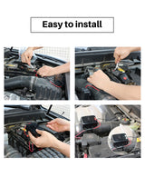 Under Hood Rodent Repeller, Professional Mouse Repellent, Ultrasonic 12V Car Pest Repeller Squirrels, Pack Rat Deterrent for Cars Trucks RV Engine Bay Warehouse Attic with Evictor Strobe Light 4 Pack