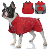 MIGOHI Waterproof Dog Jacket,XL Dog Coat,Reflective XL Fleece Jacket for Dogs,Extra Large Winter Coat Snowsuit,Large Snow Clothes for Dogs Male Female,Australian Shepherd,Beagle,XL,Red
