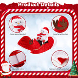 BWOGUE Santa Dog Costume Christmas Pet Clothes Santa Claus Riding Pet Cosplay Costumes Party Dressing up Dogs Cats Outfit for Small Medium Large Dogs Cats