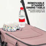 Pet Stroller Cat Dog Stroller Travel Folding Pet Carriers（Pink）