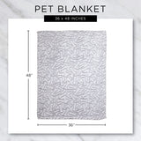 Bone Dry Embossed Bone Collection, Pet Blanket, 36x48, Black