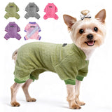 PAWCHIE Dog Fuzzy Velvet Pajamas,Dog Sweater Winter Cloth for Small Dogs Cat,Boy Girl,Pet Jumpsuit, Doggy Apparel for Teacup Yorkie Chihuahua,Green,SM