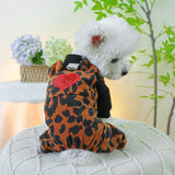 Dog Clothes Jumpsuit Stylish Winter Plaid Pet Shirts for Small Dogs Cute Floral Puppy Bib Overalls Classic Outfit Chihuahua Yorkies Boy Girl One Piece Birthday Holiday Apparel