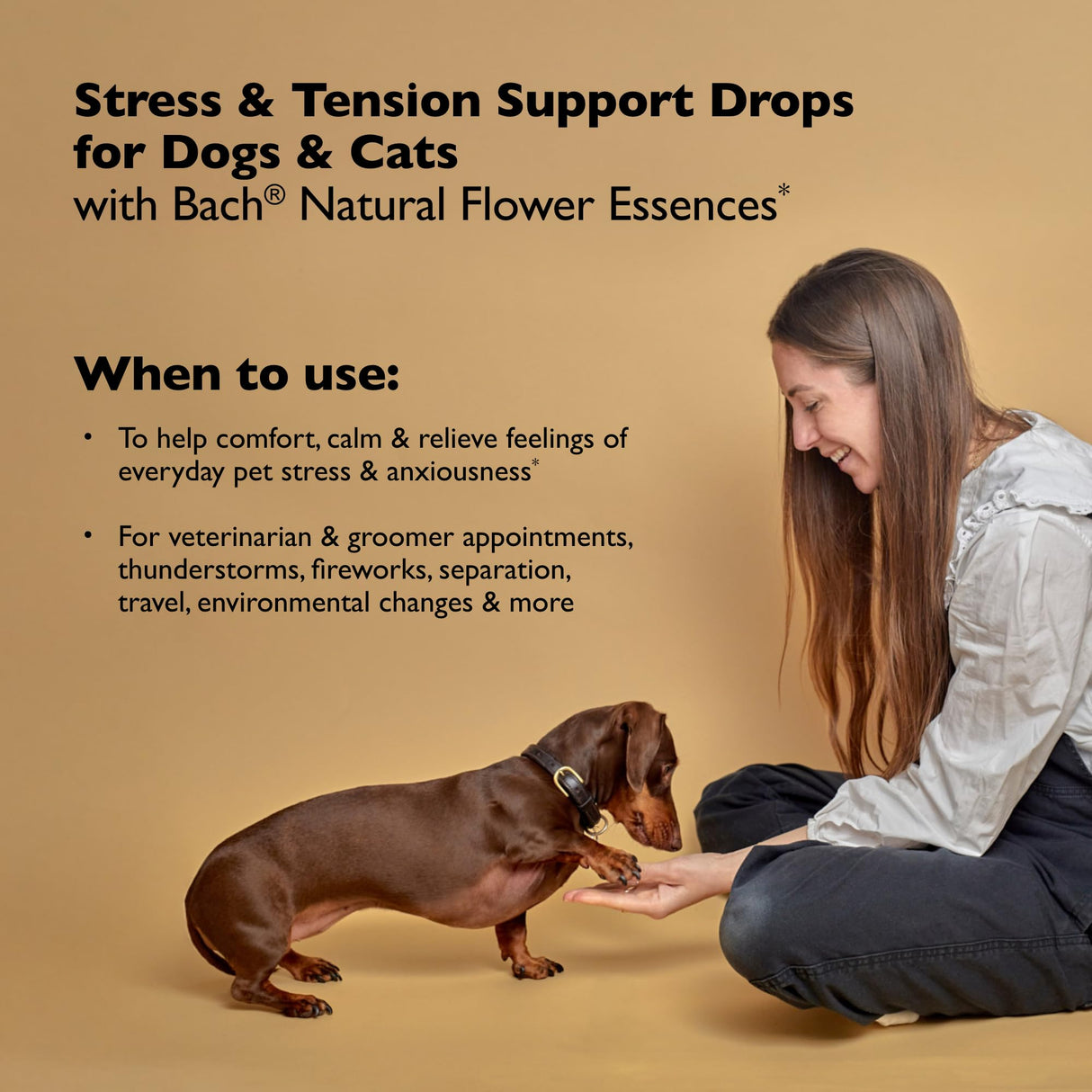 Rescue Remedy Pet Dropper - 20mL - Stress & Tension Support for Dogs & Cats with Bach Natural Flower Essences - Sedative-Free, Homeopathic Liquid Formula - For All Breeds, Ages & Weights