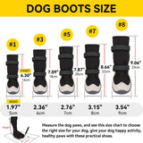 Billionchains Dog Boots for Small to Large Breed, Waterproof Paw Protectors Anti-Slip Dog Winter Shoes with Adjustable Straps, Size 5
