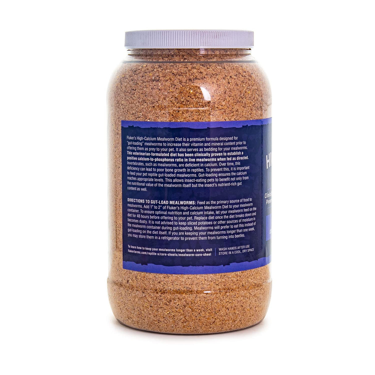 Fluker's High Calcium Mealworm Diet, Can Be Used as a Gut-Loading Food or Bedding, 3 lbs.