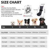 PUPTECK Anti Slip Dogs Shoes for Hot/Cold Pavement, Senior Booties, Rubber Boots & Paw Protectors for Small Medium Large Size Dogs to Prevent Licking, Grippy Socks for Hardwood Floors, Tiger XXL