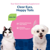 NaturVet – Tear Stain Plus Lutein – Eliminates Unsightly Tear Stains – Enhanced with Cranberry Extract, Marshmallow Root & Oregon Grape Root – for Dogs & Cats – 70 Soft Chews