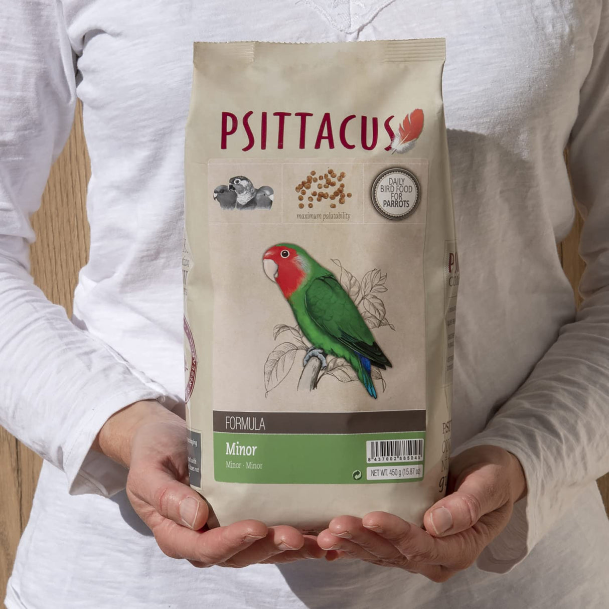 Psittacus Minor 1 lb | Complete Pellet Diet for Lovebirds, Parrotlets and Green Cheeks | Premium Food for Birds, 100% no-GMO