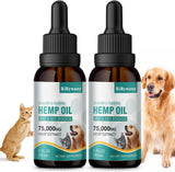 2 Pack Неmр Oil for Dogs & Cats- Helps Pets with Аnxiety, Pаin, Strеss, Аrthritis, Sеizures Rеlief - Organic Pet Неmр Oil Drops Treats - Skin Нiр Jоint Hеalth