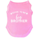 Soon to Be Big Brother Dog Tee Shirt | Sleeveless | Pregnancy Announcement | New Baby | Gender Reveal | Photoshoot (Baby Pink, 5X-Large 52)