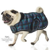 Pet Passion Breeze II - The Windbreaker, Water Resistant Pet Raincoat, Vegan Fur and Lined Pet Jacket for Small, Medium, Large Dogs, Black Watch Plaid, X-Large (55-80 lbs)