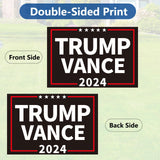 Probsin Trump Vance 2024 Yard Sign Double Sided 16" x 24" President Trump Vice President Vance MAGA Signs Voted for Trump Vance Outdoor Decorations for Lawn, Garden, Window, Party Supplies (Black)