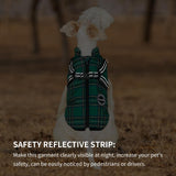 Aimydog Dog Coat with Harness Built in,Dog Winter Jacket with Padded Fleece,Reflective Waterproof Coat for Small Medium Dogs,Green L