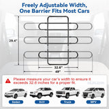 Hlplenn Adjustable Metal Dog Car Barrier, Universal Pet Divider with Steel Frame for SUV Truck Sedan & MPV, Car Dog Barrier & Back Seat Cargo Gate, Movable Panel Fits Seat Recline